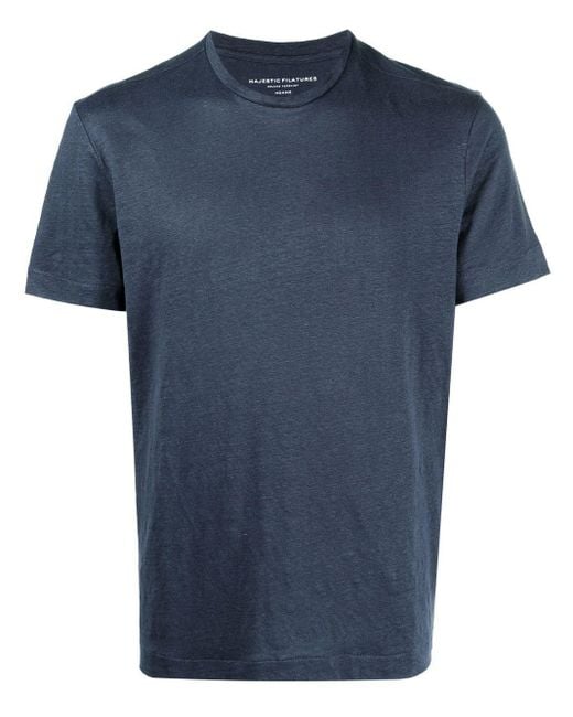 Majestic Filatures Blue Jersey-Knit Fitted T-Shirt for men