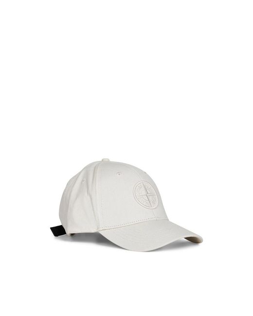Stone Island White Hats for men