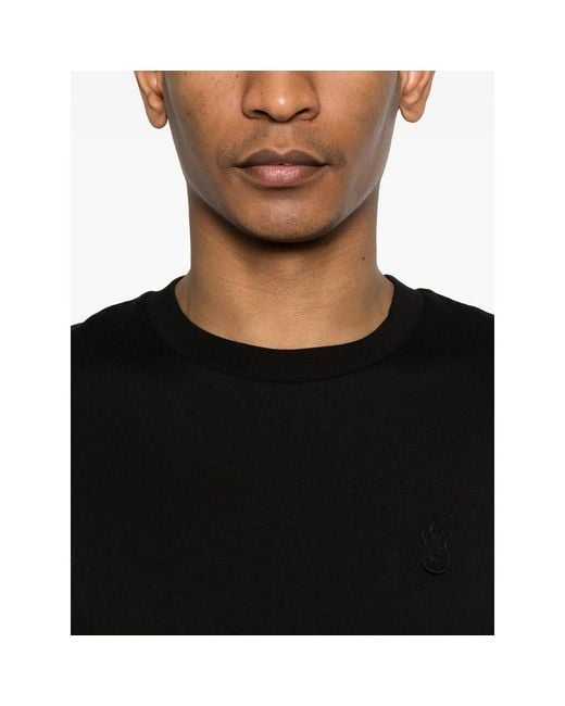 Vision Of Super Black Crew-Neck Embossed T-Shirt for men