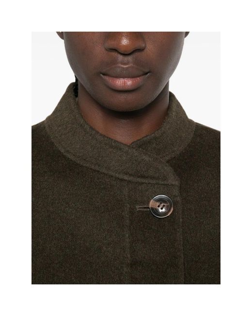 Soeur Green Windsor High-Neck Jacket