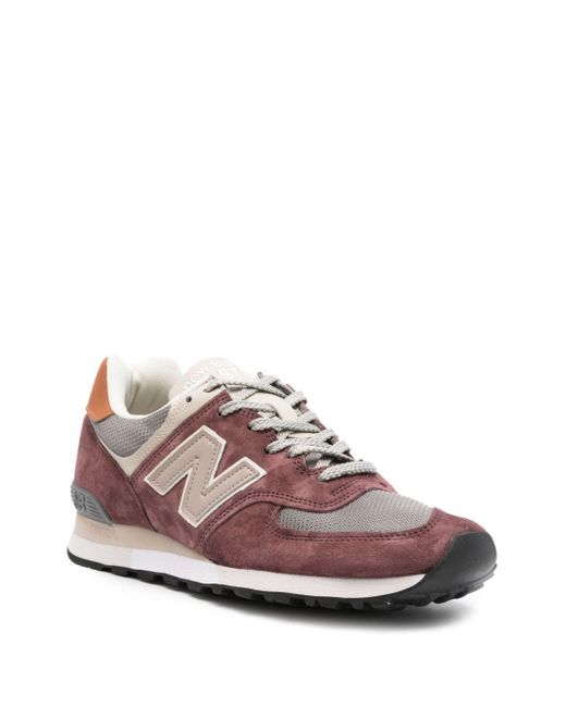 New Balance Pink 576 Panelled Suede Sneakers for men