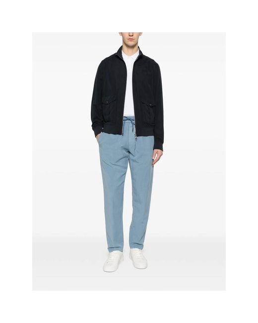 Dondup Blue Drawstring Trousers for men