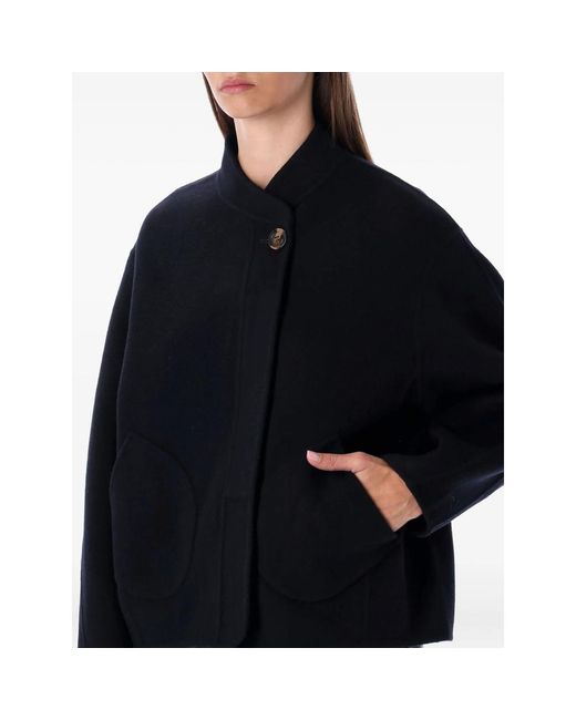 Soeur Black Windsor Patch-Pockets Jacket