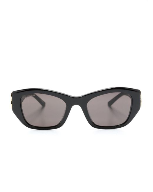 Balenciaga Gray Bb Logo-plaque Square-frame Sunglasses