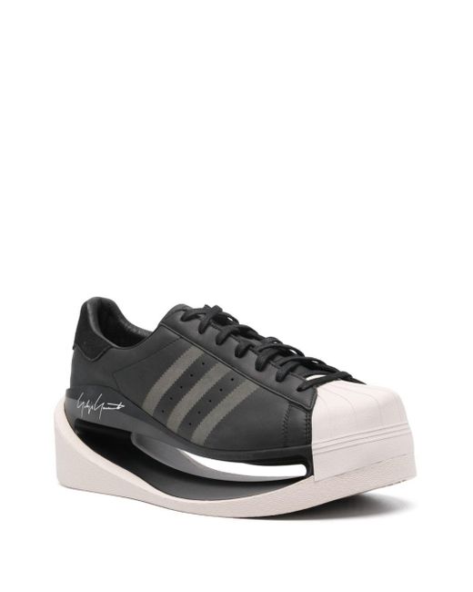 Y-3 Black Gendo Superstar Leather Sneakers