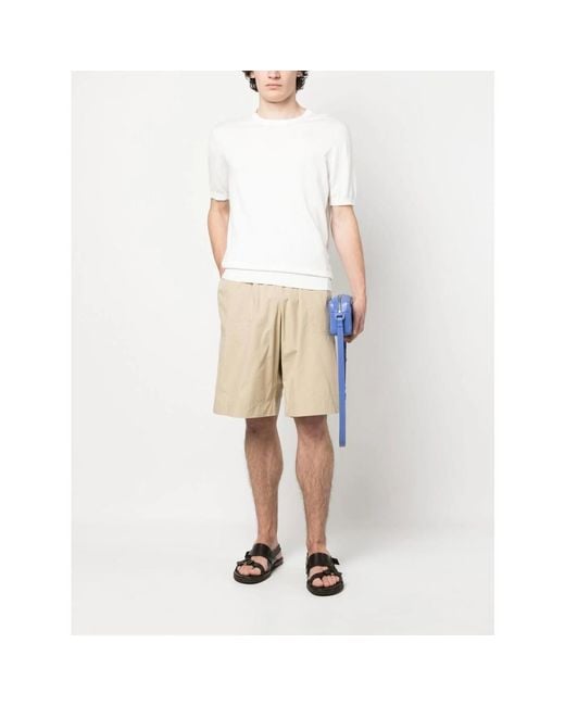 Fileria White Short-Sleeved Cotton Jumper for men