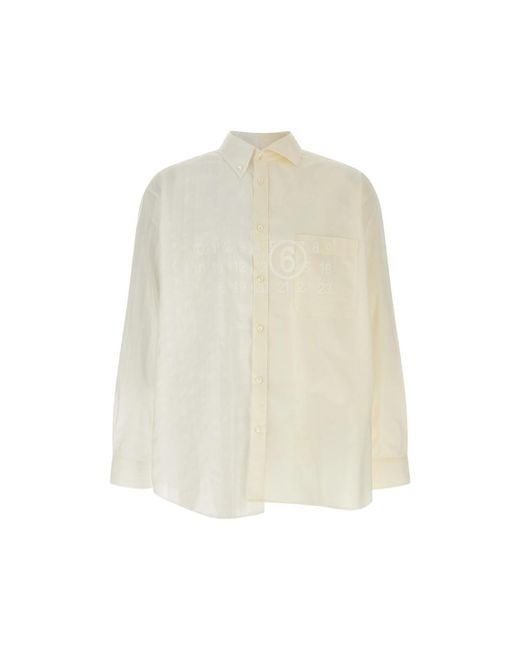 MM6 by Maison Margiela Natural Panelled Shirt for men