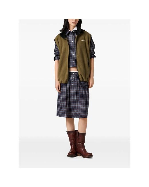 Miu Miu Green Fleece Zipper Vest