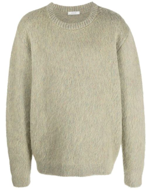 Lemaire Gray Crew-Neck Brushed-Effect Jumper