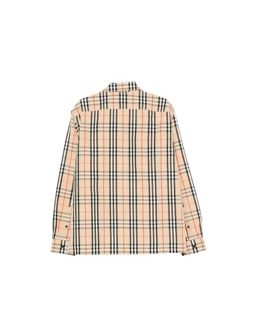 Burberry Natural Check-Pattern Zip-Fastening Overshirt for men