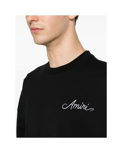 Amiri Black T-Shirt Bandana-Print for men