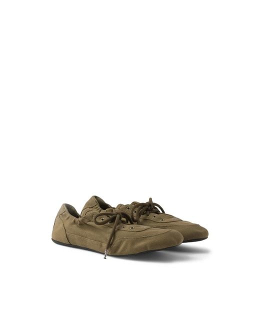 Prada Green Collapse Canvas Sneakers