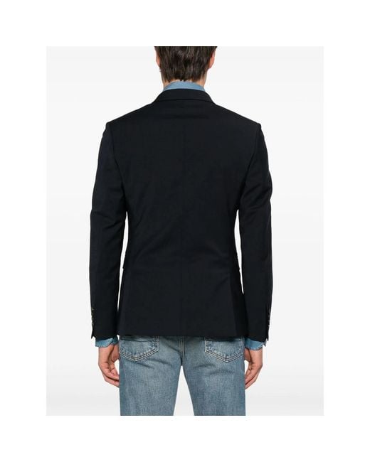 Reveres 1949 Blue Single-Breasted Blazer for men