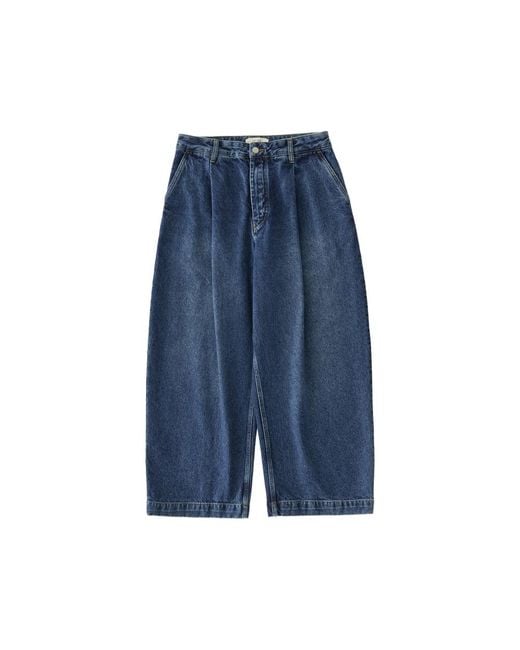 Studio Nicholson Blue Puch Pleat Jeans for men