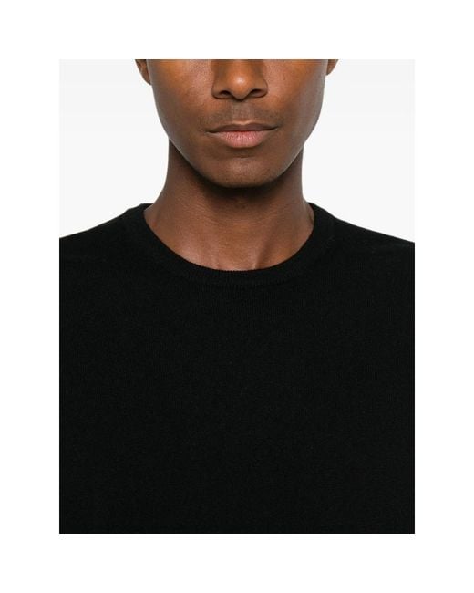 Fedeli Black Crew-Neck Long-Sleeve Sweater for men