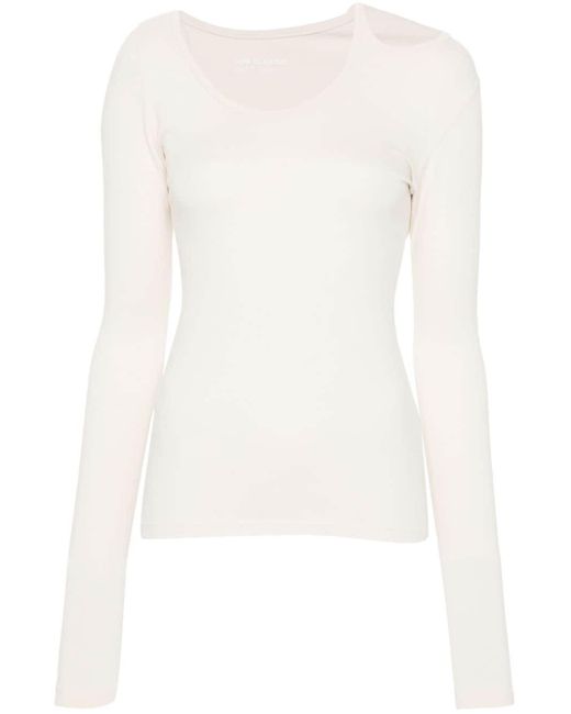 Low Classic White Long-Sleeve Asymmetric T-Shirt