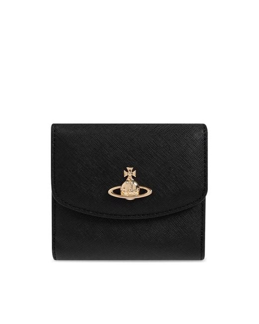 Vivienne Westwood Black Saffiano-Leather Wallet