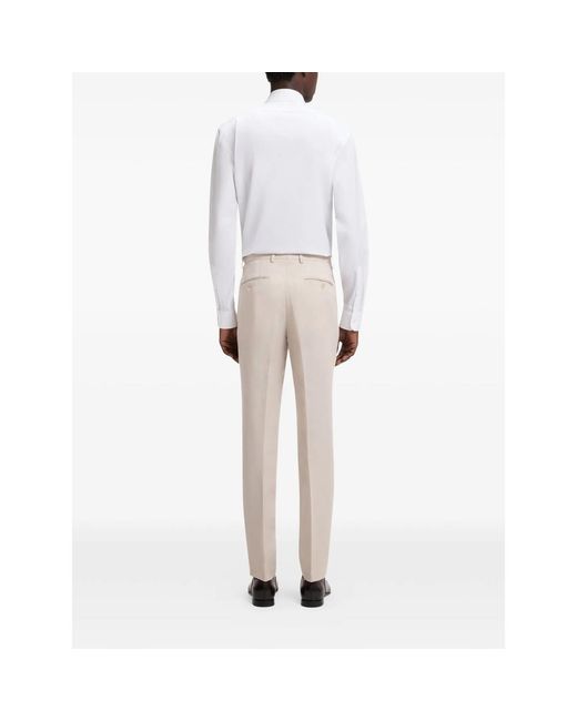 Beckham X Boss White Long-Sleeved Cotton Shirt for men