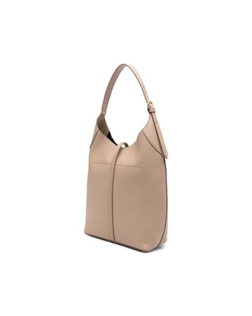 DeMellier London Natural Large Siena Padlock-Detail Bucket Bag