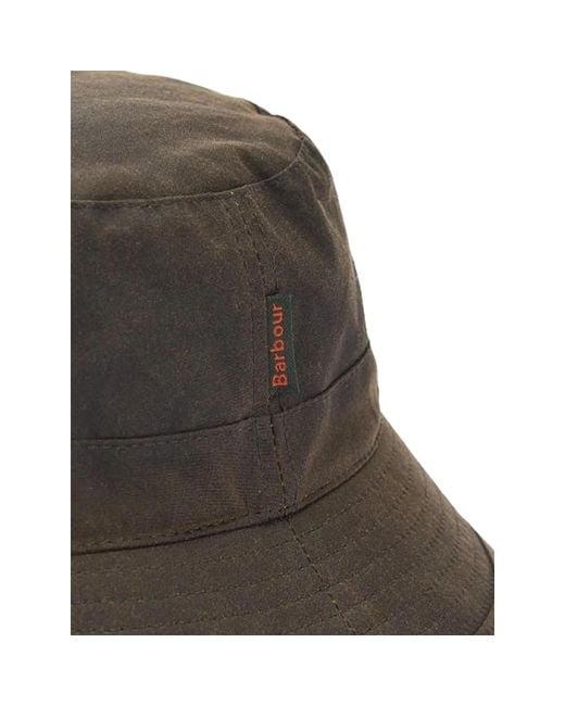 Barbour Brown Wax Sports Hat for men