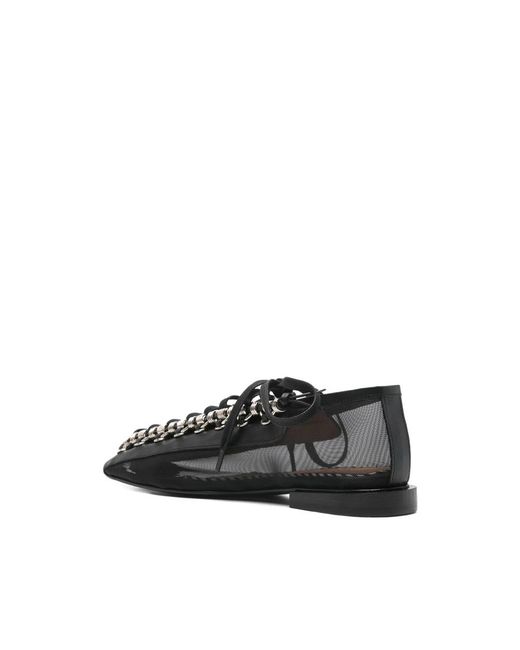 Toga Black Mesh Flat Pumps