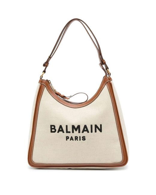 Balmain Natural B-army Leather Tote Bag