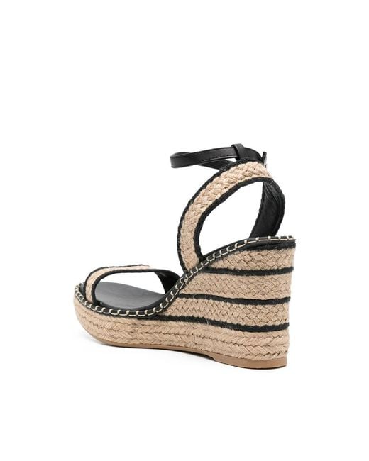 Castaner Metallic Ankle-Strap Wedge Espadrilles