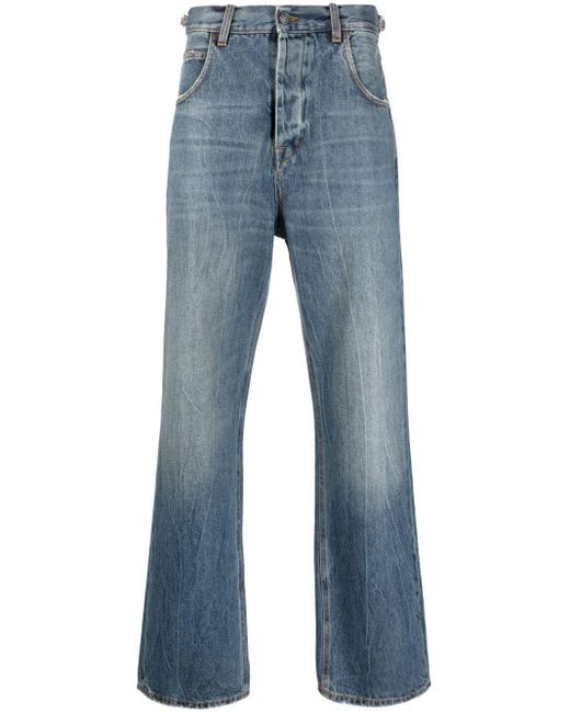 Haikure Blue Straight-Leg Cotton Jeans for men