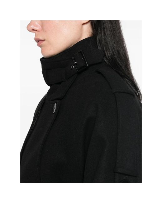Gestuz Black Gzavic Double-Breasted Belted Coat