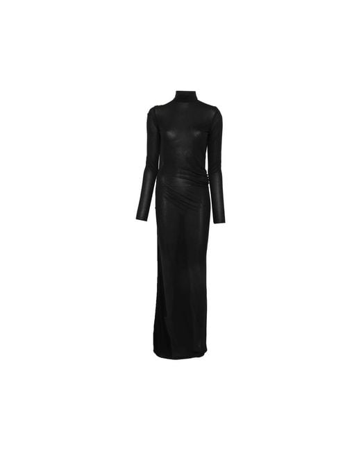 Gucci Black Open-Back High-Neck Dress