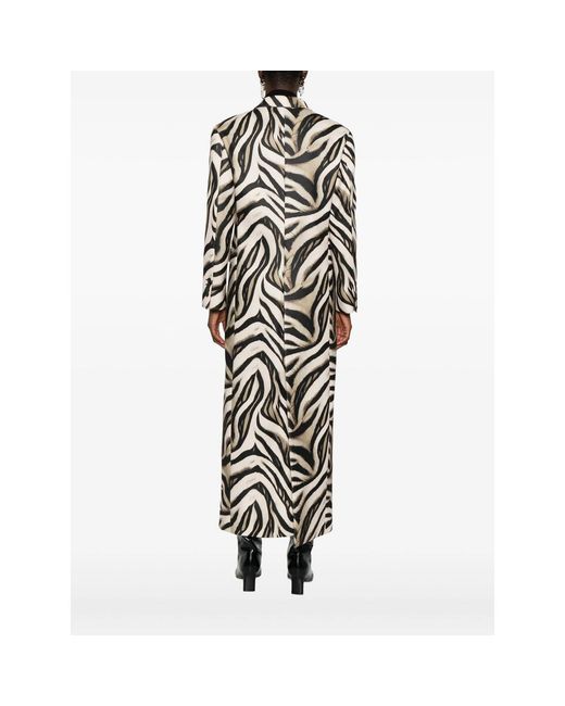 Eraldo Black Zebra-Print Coat