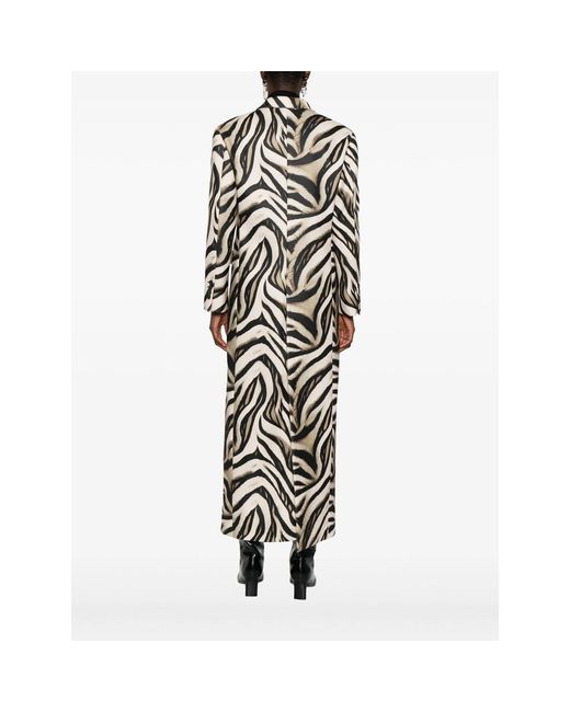 Eraldo Black Zebra-Print Coat