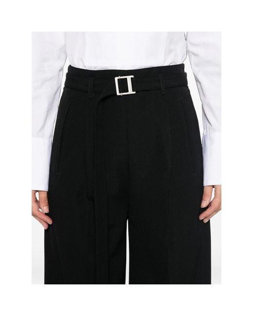 Seafarer Black Belted Wide-Leg Trousers
