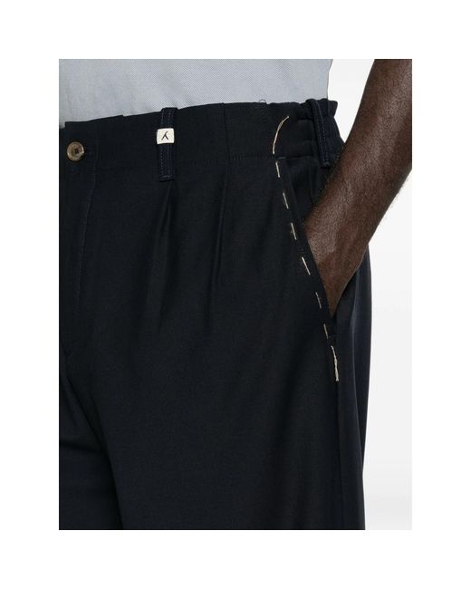 Myths Black Pleated-Front Wide-Leg Trousers for men