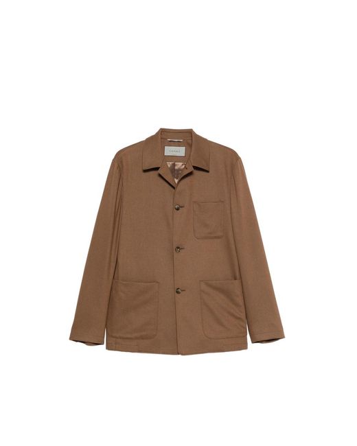 Canali Brown Patch-Pocket Jacket for men