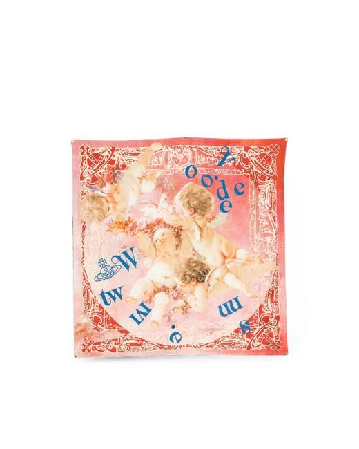 Vivienne Westwood Pink Cherubs-Print Scarf