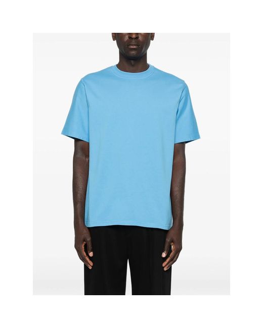 Arte' Blue Print-Detail Short-Sleeve T-Shirt for men