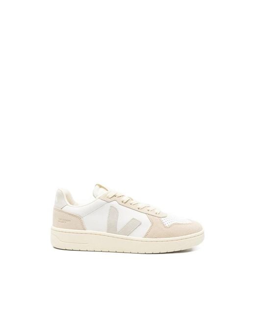 Veja White V-82 Perforated-Panel Sneakers for men