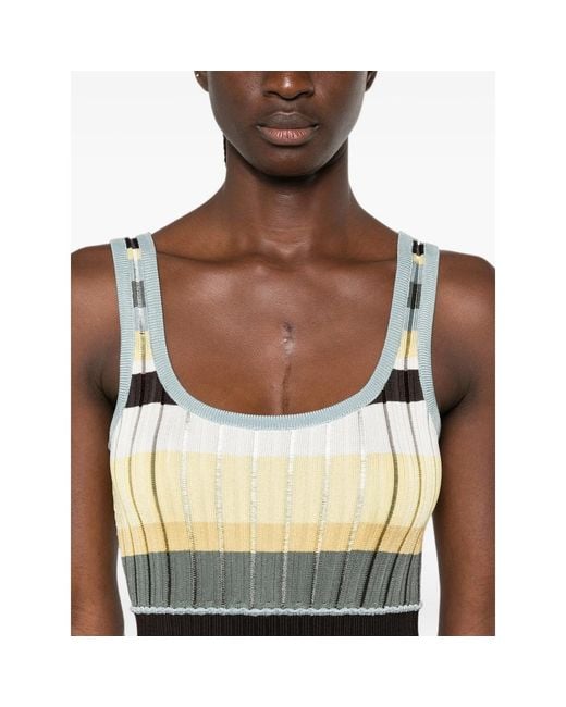 Alaïa White Crinoline Striped Pleated Mini Dress