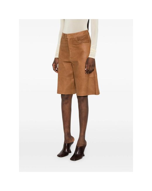Tela Brown Pocket Panelled Shorts