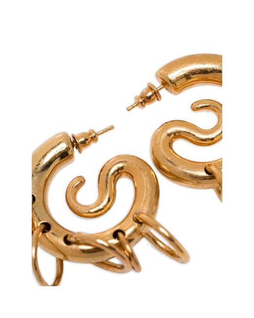 Panconesi Metallic Ring Drop Earrings for men