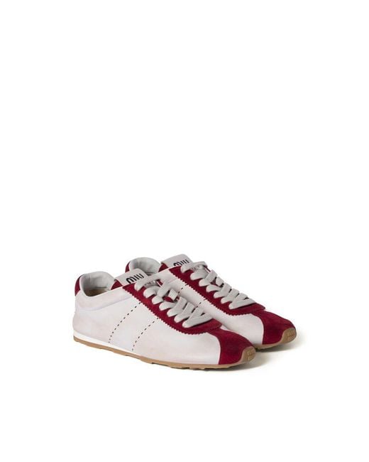 Miu Miu Pink Plume Sneakers