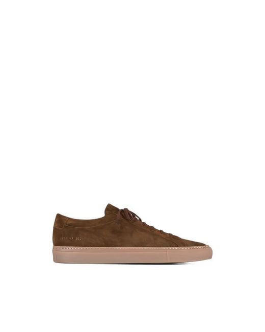 Common Projects Brown Achilles Suede Sneakers for men