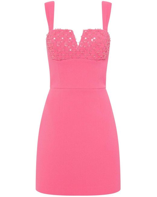 Rebecca Vallance Pink Marie Sequin-Embellished Dress