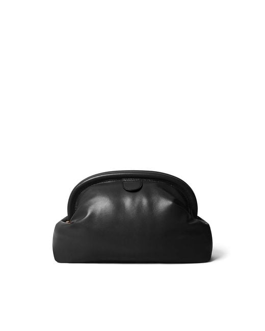 Stella McCartney Black Falabella Padded Soft Clutch Bag With Chain