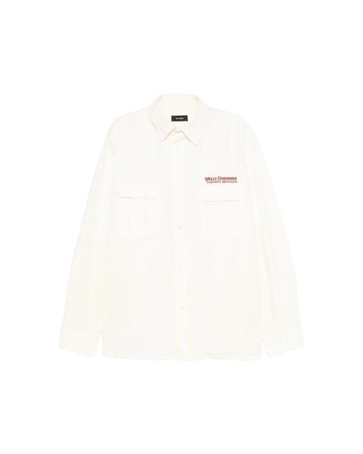 Willy Chavarria White Logo-Print Shirt for men