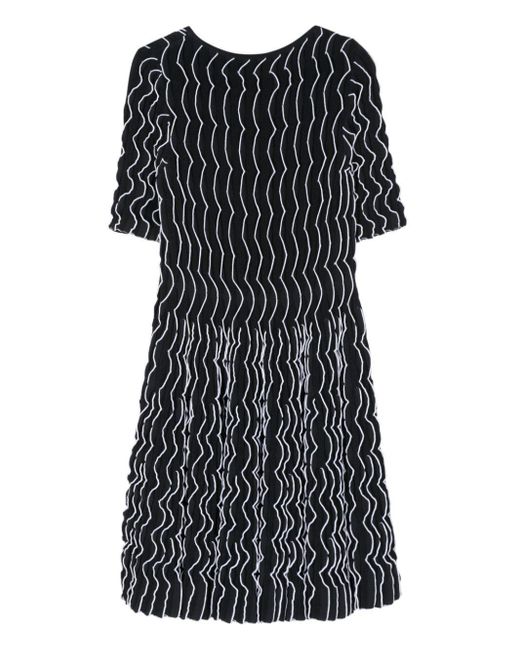 Antonino Valenti Black Scallop-Design Dress