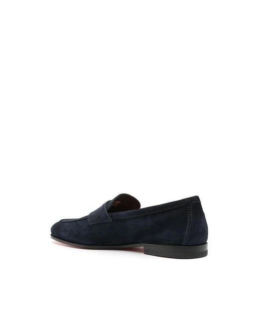 Santoni Blue Loafers for men