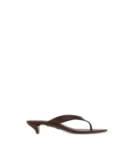 Gucci Brown Vittoria Thong Sandals