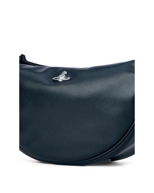 Vivienne Westwood Blue Half-Moon Crossbody Bag